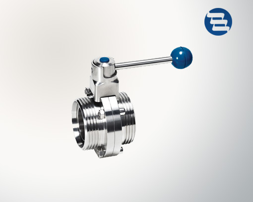 Food Grade Stainless Steel 304 316 Materials Threaded Joint Hygienic Butterfly Valve
