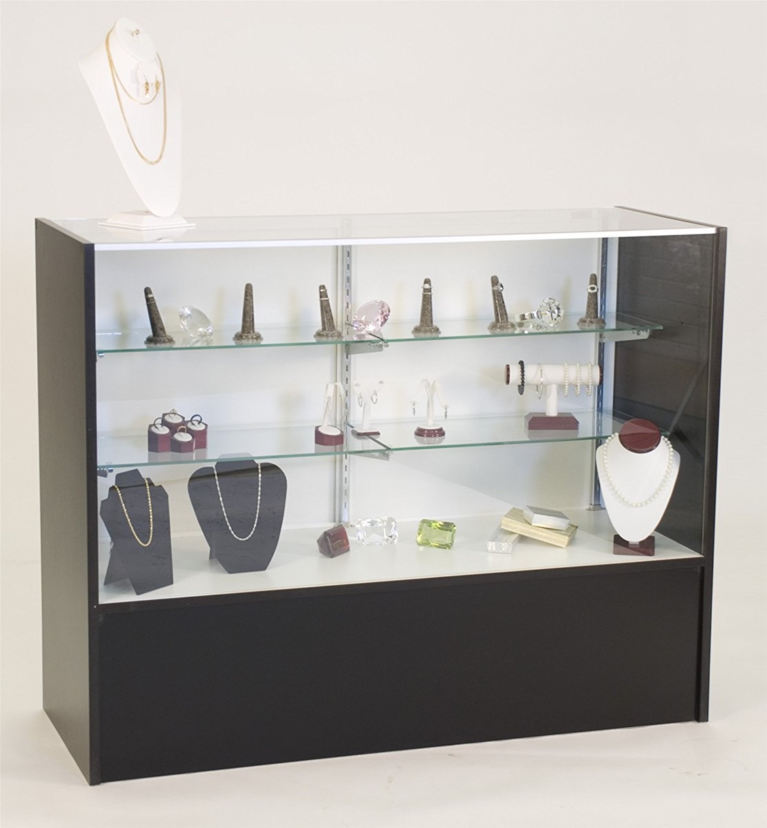 Store Fixtures 16303 Full Vision Showcase 48Inches Wide Black