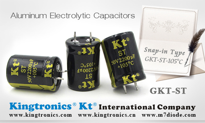 Kt Kingtronics Aluminum Electrolytic Capacitors Snapin Type GKTST