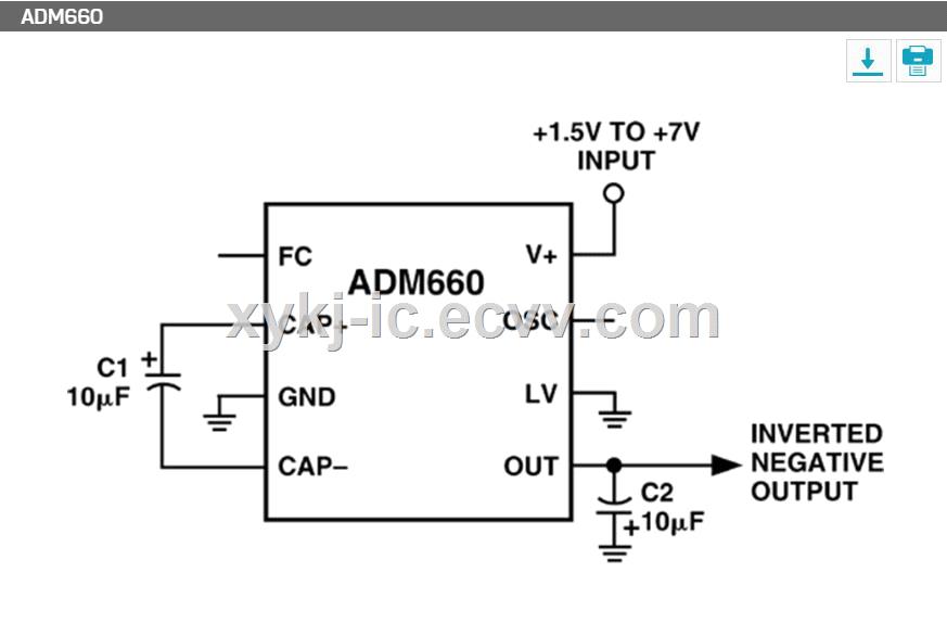 ADM660ARZ ADI CMOS SwitchedCapacitor Voltage Converter