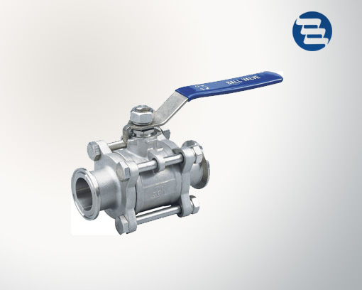 Sanitary Stainless Steel Non Retention 3 Pieces Ball Valve