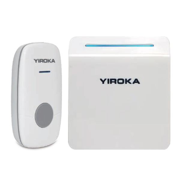 YIROKA long range door chime with battery and doorbell with two buttons warehouse door bell