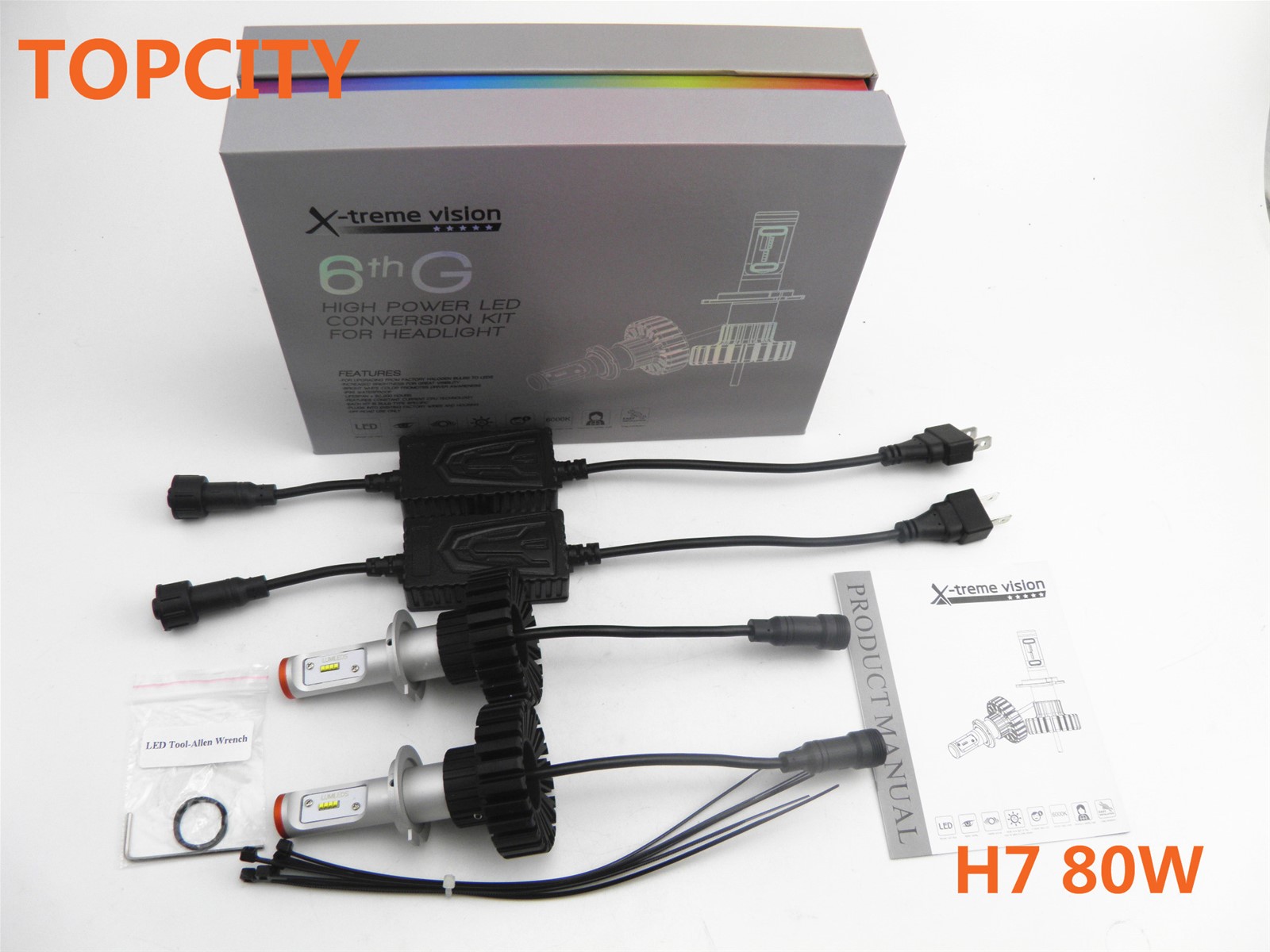 Topcity Factory G6 H7 80W Easy Installing LED Headlight High Power Auto LED Head Lamp LED Headlight Bulbs