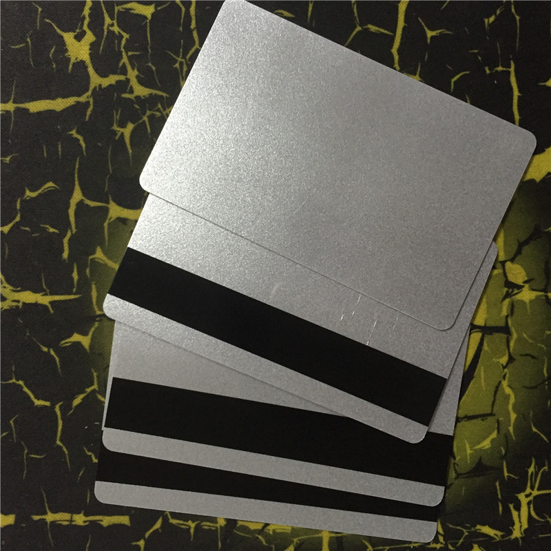 PVC blank sliver smart card with Hico Magnetic stripe
