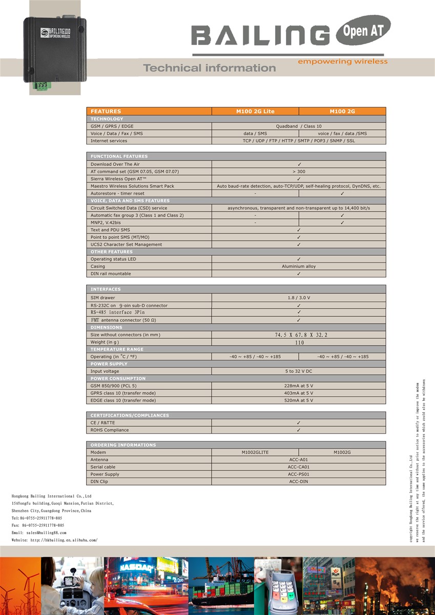 External RS232RS485 combination Data transfer unit TCP Open AT Wireless GSMGPRS Modem