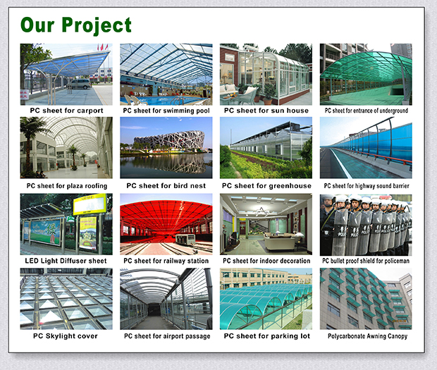 Twin wall Polycarbonate sheet sun sheet