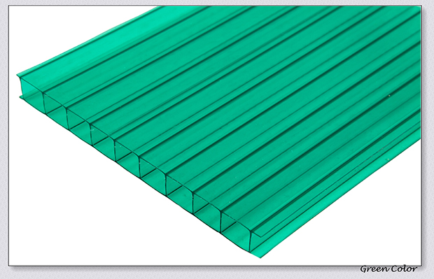 green house UV blocking twin wall polycarbonate sheet with 10 years warranty