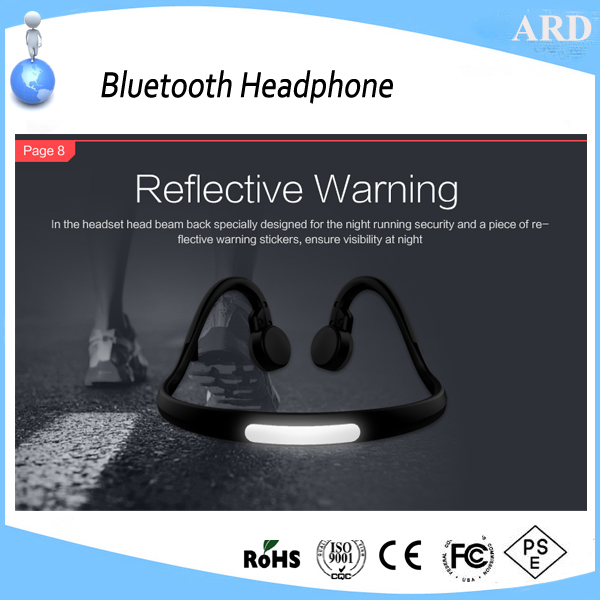 2017 New sylish cute bone conduction bluetooth sport headphone
