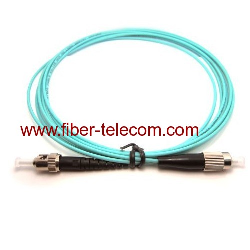 STST OM3 Multi mode Simplex AQUA Fiber Optic Patch Cord