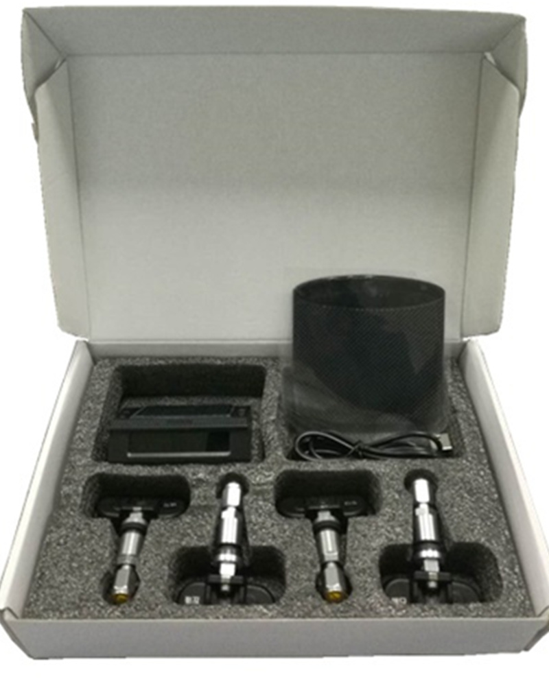 Solar panel Auto Car Cigarette Lighter Wireless TPMS Tire Pressure Monitoring System4 Internal TPMS Sensors