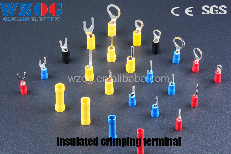 Tin pleated Copper and brass Insulated crimping terminal