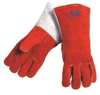 AP1250 High quality Long Leather Glove Straight thumb welding leather glove