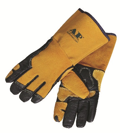 Fashion Safety Glove GoldenBlack Welding Glove Grain Pigskin Leather gloves