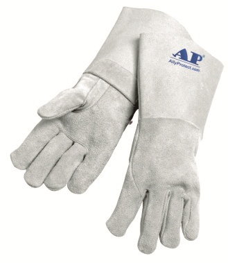 AP-1250 High Quality Long Leather Glove Straight Thumb Welding Leather Glove