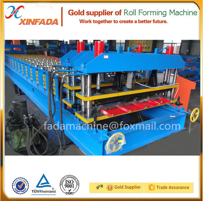 242101050 Roof Panel Color Coil Glazed Tile Roll Forming Machine