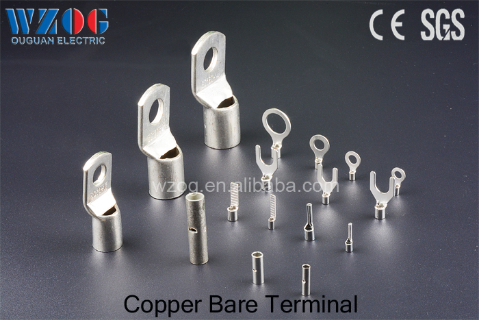 Tin plated Copper bare terminals and copper tube cable lugs