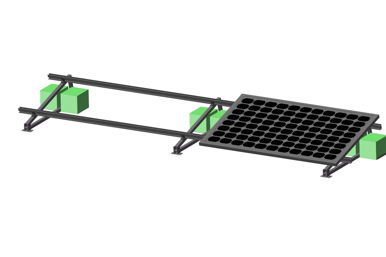 Suneon Ballasted Flat Roof Mounting System