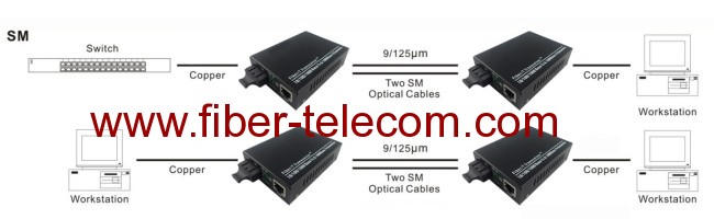 101001000 Mbps Dual Fiber Media Converter