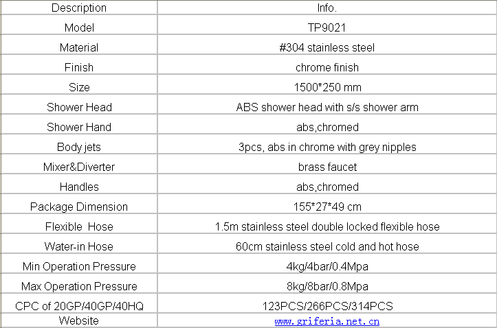 Bathroom Rain Shower with ss Shower Arm InWall Stainless Steel Chrome Shower Panel TP9021