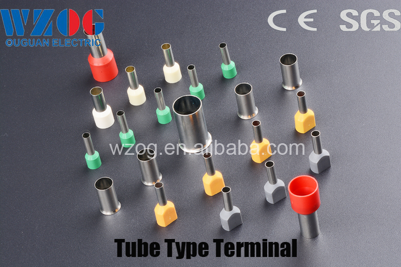 Insulated tube type copper cord end terminal sleeves