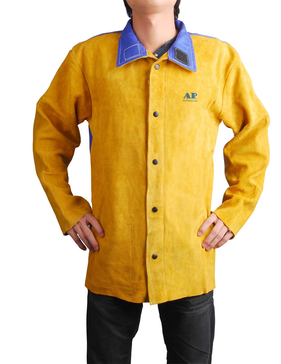 Leather FR welding jacket cool welding jacket Men Leather Jacket