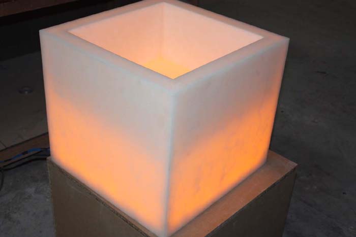 Artificial Stone Basin with Lights