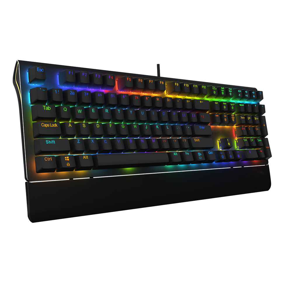 Cool side logo light computer mechanical keyboard gaming clear and crisp keys board