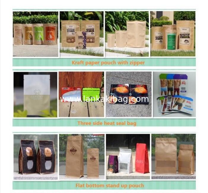 Customized Full Printing PET Coffee Zipper Plastic Packaging Bag