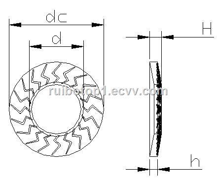 Fastener Stainless Steel Lightning Single Side Tooth Washer with ISO