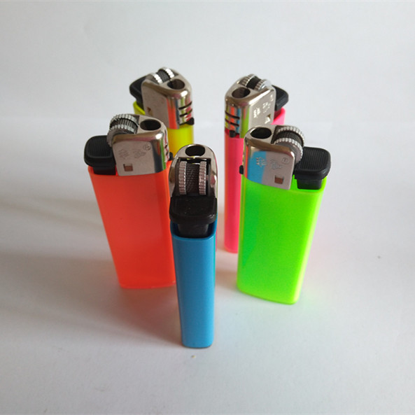 Plastic mini flint lighter FH203 with butane gas neon color