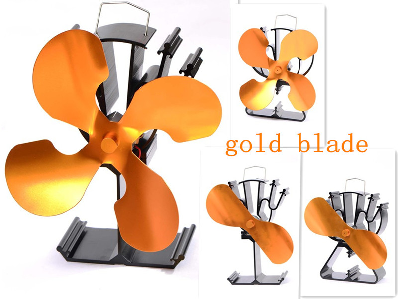 Top silent heat powered air warm stove fan