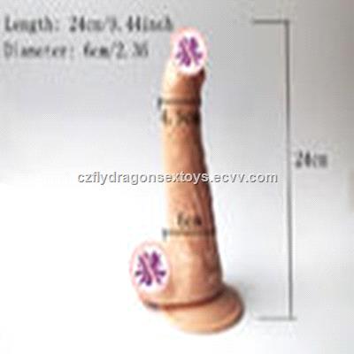 comfortable stimulation long silicone dildo 24mmx5mm