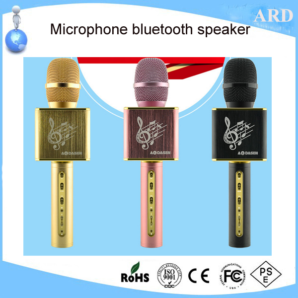 2017 innovative karaoke microphone bluetooth speaker