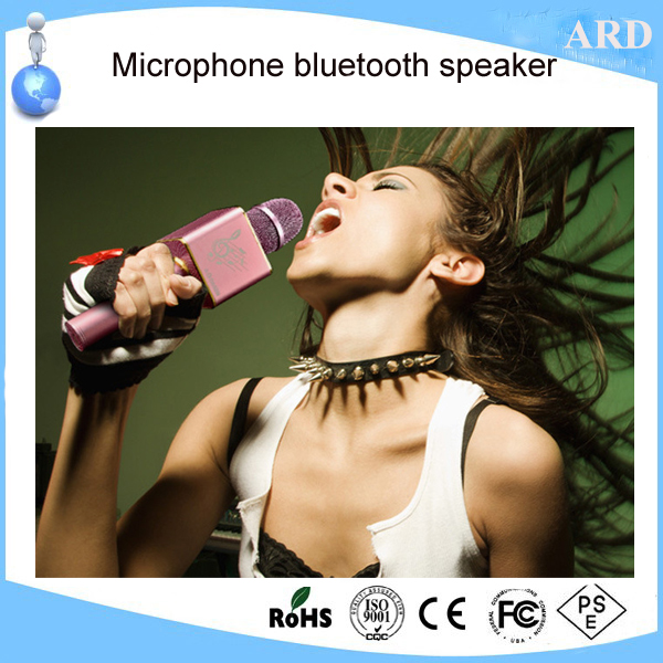 2017 innovative karaoke microphone bluetooth speaker