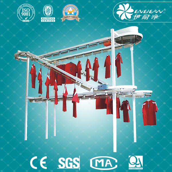 interaction clothing conveyor line