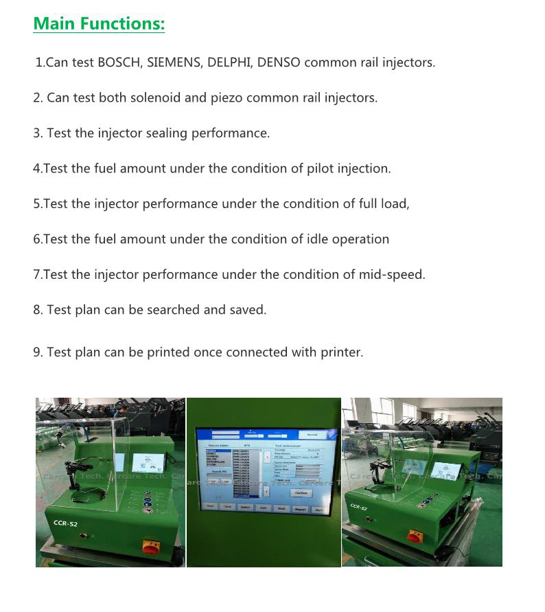 CE Standard Common Rail Injector Test Bench
