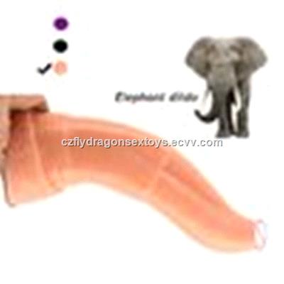 Elephant Dildo Shape Artificial Fake Rubber Penis