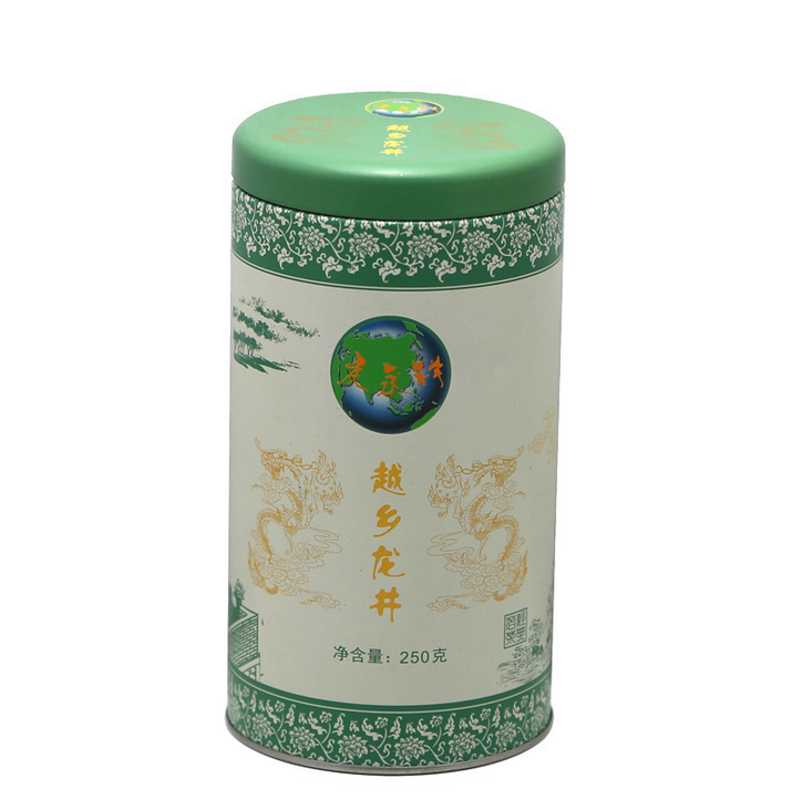 Custom round tea tin box powder tin box