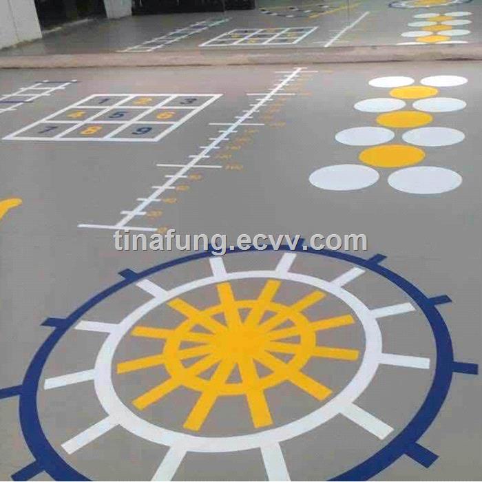 Gym functional fitness PVC custom design floor