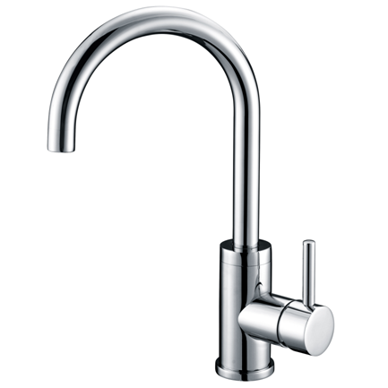 Brass Kitchen Sink Faucet Chrome Plated Mixer Tap