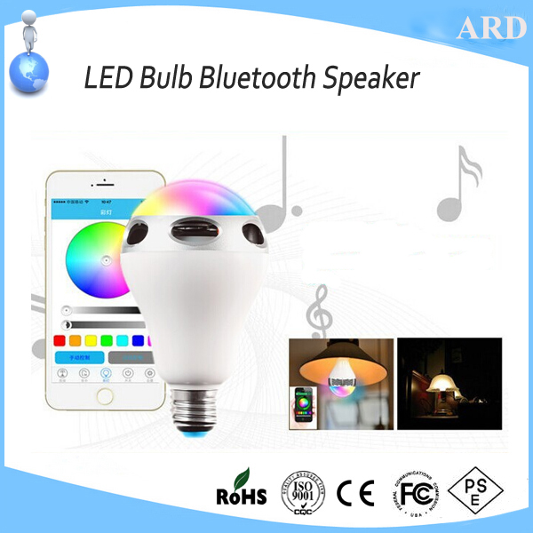 2017 new style app control wireless led bulb bluetooth speaker