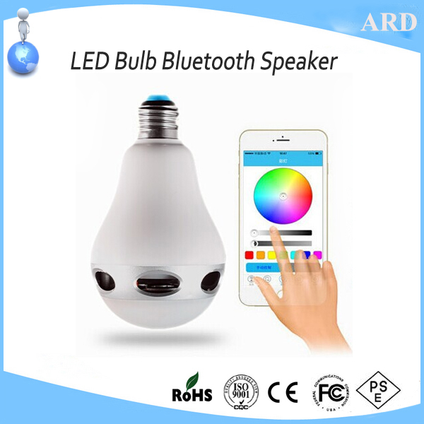 2017 new style app control wireless led bulb bluetooth speaker