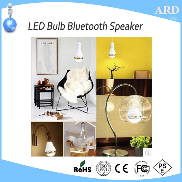 2017 new style app control wireless led bulb bluetooth speaker