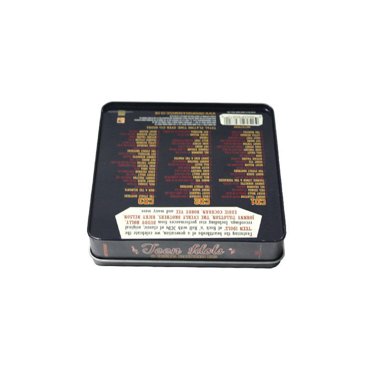 Square cartoon CD tin box