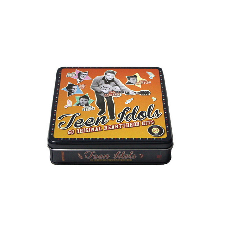 Square cartoon CD tin box