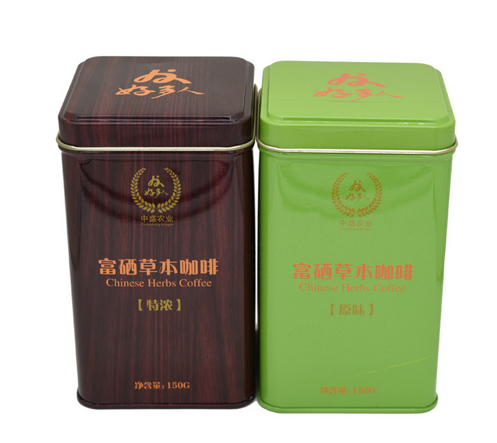 Square coffee tin boxtea box