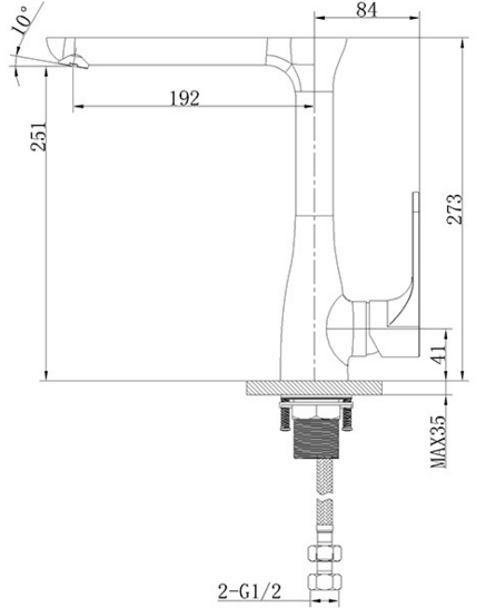 Modern Brass Kitchen Faucet