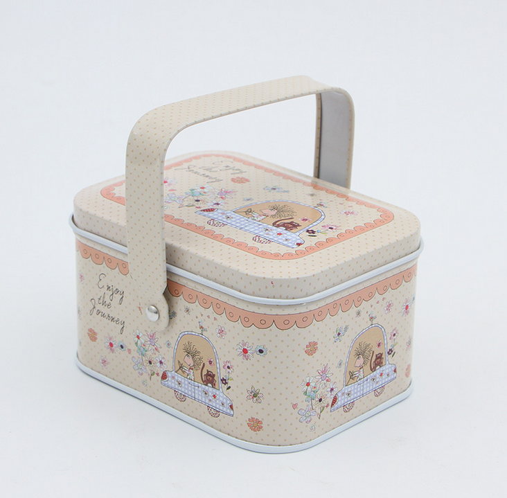 Creative handhold tin box for children
