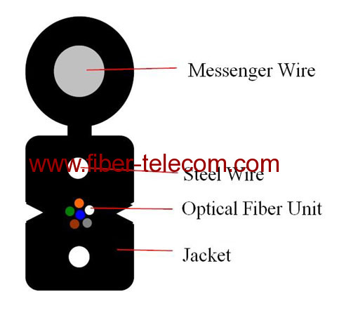 FTTH Drop Cable 6cores Fig8 with 04mm Steel Wire Strength member