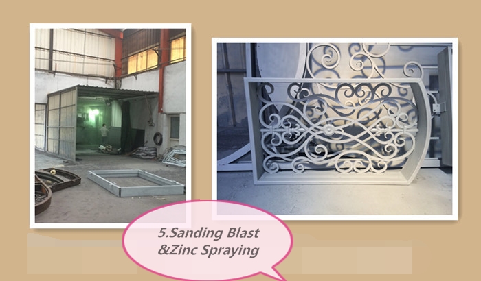 Xiamen Luxurious Round Top Iron Security Entry Door